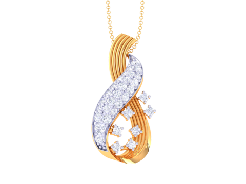 3D Printable Cad jewelry design of Lady diamond Pendant 3D मॉडल
