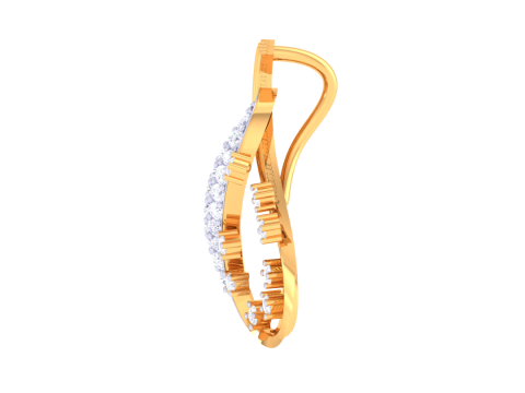 3D Printable Cad jewelry design of Lady diamond Pendant Modelo 3D