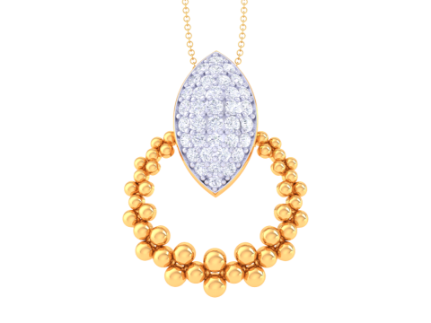3D Printable Cad jewelry design of Lady diamond Pendant 3D मॉडल