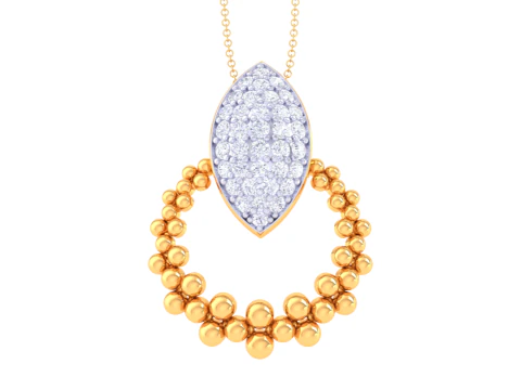 Design de joias Cad imprim&iacute;vel em 3D de pingente de diamante Lady Modelo 3D