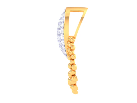 3D Printable Cad jewelry design of Lady diamond Pendant 3D Model