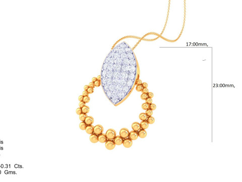 3D Printable Cad jewelry design of Lady diamond Pendant 3D Модель