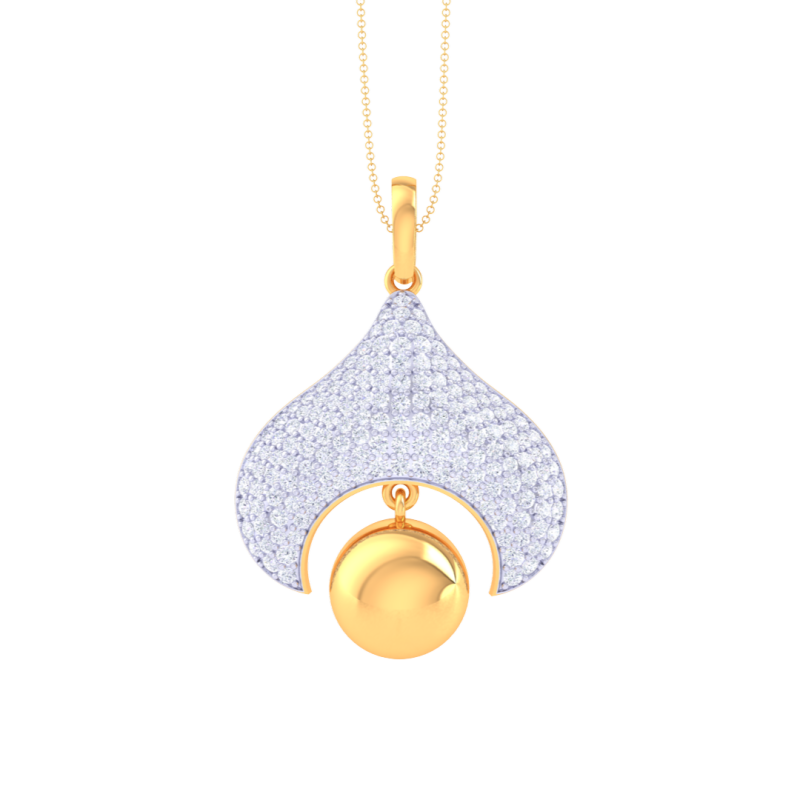 3D Printable Cad jewelry design of Lady diamond Pendant 3D Модель .c4d .max .obj .3ds .fbx .stl .blend
