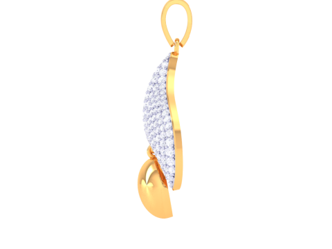 3D Printable Cad jewelry design of Lady diamond Pendant 3D Модель