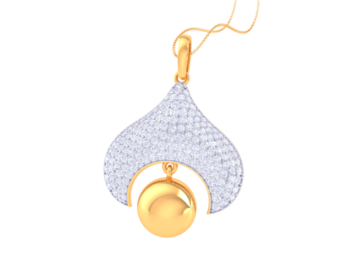 3D Printable Cad jewelry design of Lady diamond Pendant 3D Модель