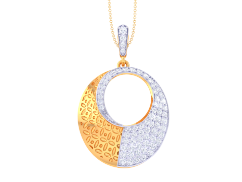 3D Printable Cad jewelry design of Lady diamond Pendant Modèle 3D