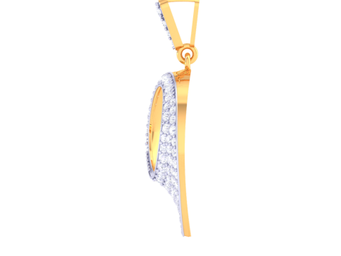 3D Printable Cad jewelry design of Lady diamond Pendant Modelo 3D