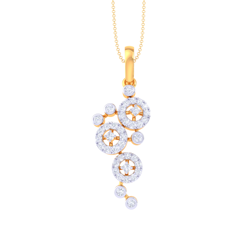 3D Printable Cad jewelry design of Lady diamond Pendant Model 3D .c4d .max .obj .3ds .fbx .stl .blend