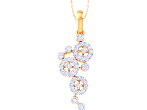 3D Printable Cad jewelry design of Lady diamond Pendant 3D Модель