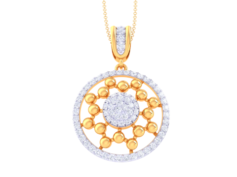 3D Printable Cad jewelry design of Lady diamond Pendant 3D Модель