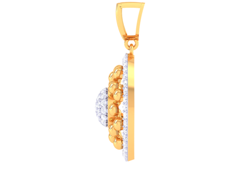 3D Printable Cad jewelry design of Lady diamond Pendant Modèle 3D