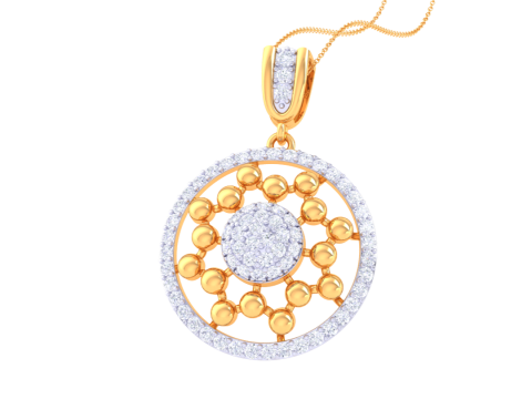 3D Printable Cad jewelry design of Lady diamond Pendant Modèle 3D