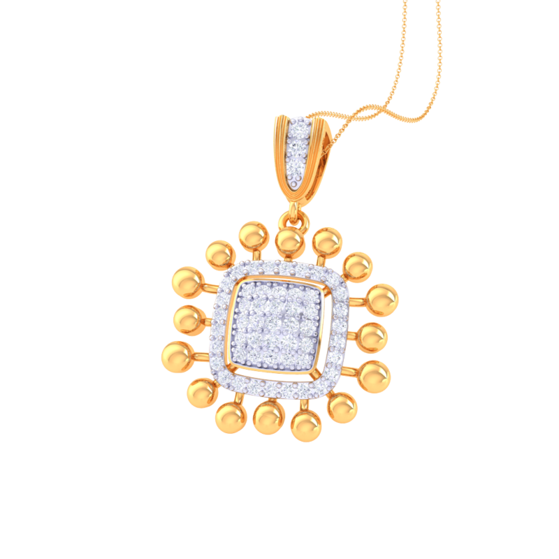 3D Printable Cad jewelry design of Lady diamond Pendant 3D Модель .c4d .max .obj .3ds .fbx .stl .blend