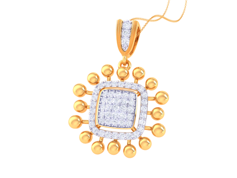 3D Printable Cad jewelry design of Lady diamond Pendant 3D Модель