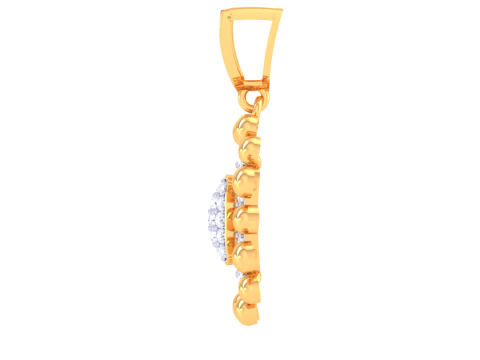 3D Printable Cad jewelry design of Lady diamond Pendant 3D Модель