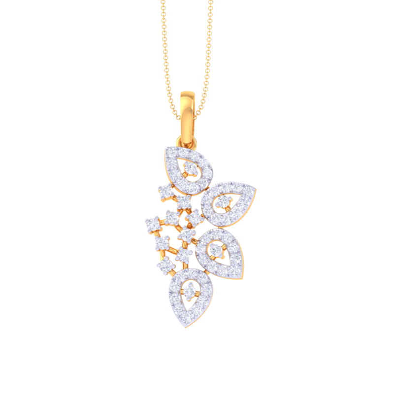 3D Printable Cad jewelry design of Lady diamond Pendant 3D Model .c4d .max .obj .3ds .fbx .stl .blend