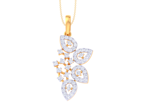 3D Printable Cad jewelry design of Lady diamond Pendant 3D Модель