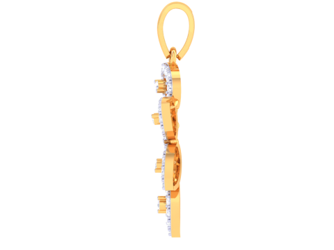 3D Printable Cad jewelry design of Lady diamond Pendant 3D Model