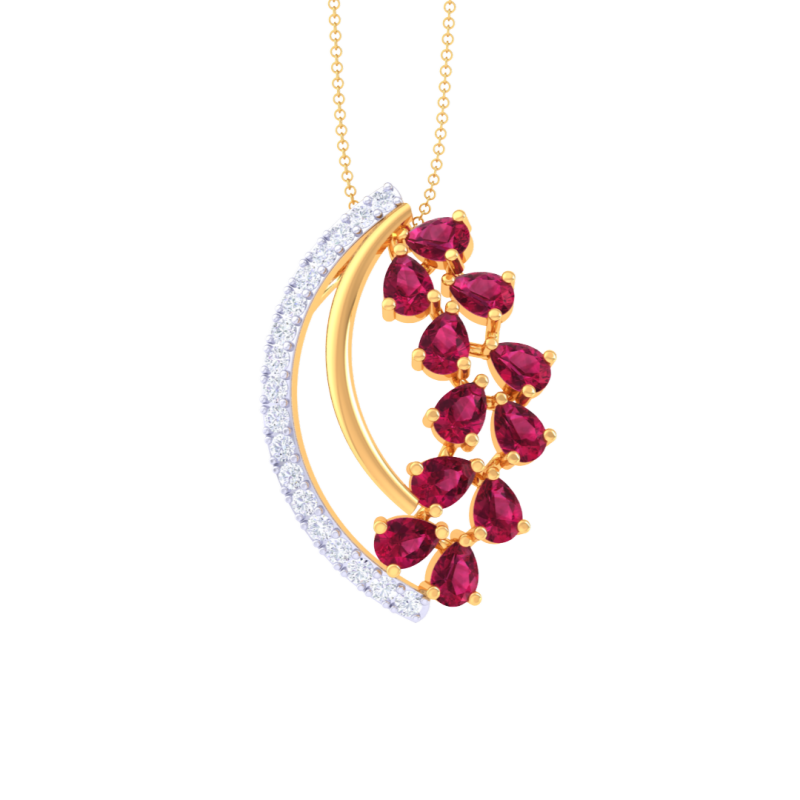 3D Printable Cad jewelry design of Lady diamond Pendant Modello 3D .c4d .max .obj .3ds .fbx .stl .blend