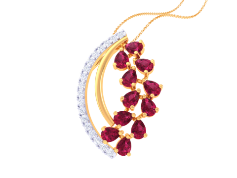 3D Printable Cad jewelry design of Lady diamond Pendant Modello 3D