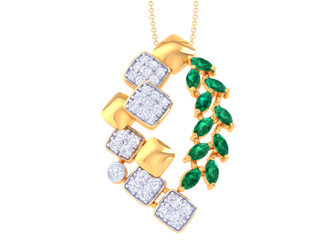 3D Printable Cad jewelry design of Lady diamond Pendant 3D Модель