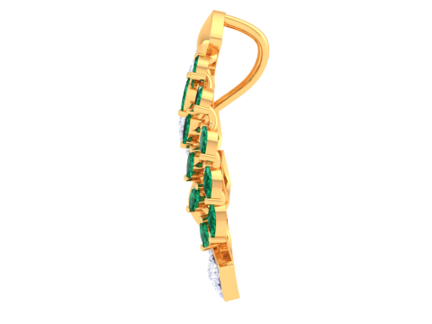 3D Printable Cad jewelry design of Lady diamond Pendant Modello 3D