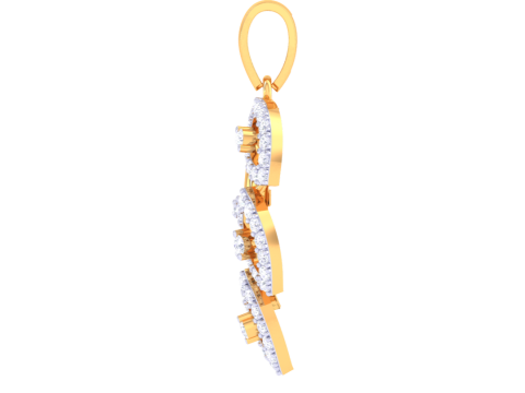 3D Printable Cad jewelry design of Lady diamond Pendant Modelo 3D