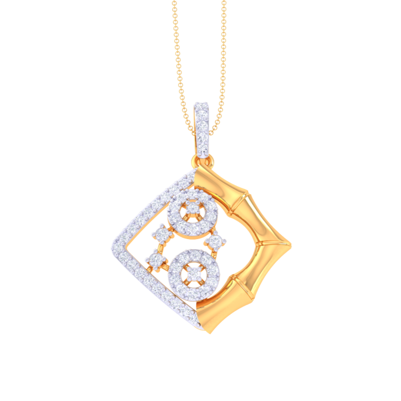 3D Printable Cad jewelry design of Lady diamond Pendant Modèle 3D .c4d .max .obj .3ds .fbx .stl .blend