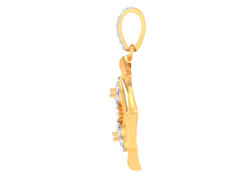 3D Printable Cad jewelry design of Lady diamond Pendant Modèle 3D