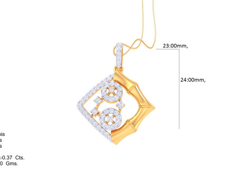 3D Printable Cad jewelry design of Lady diamond Pendant Modèle 3D
