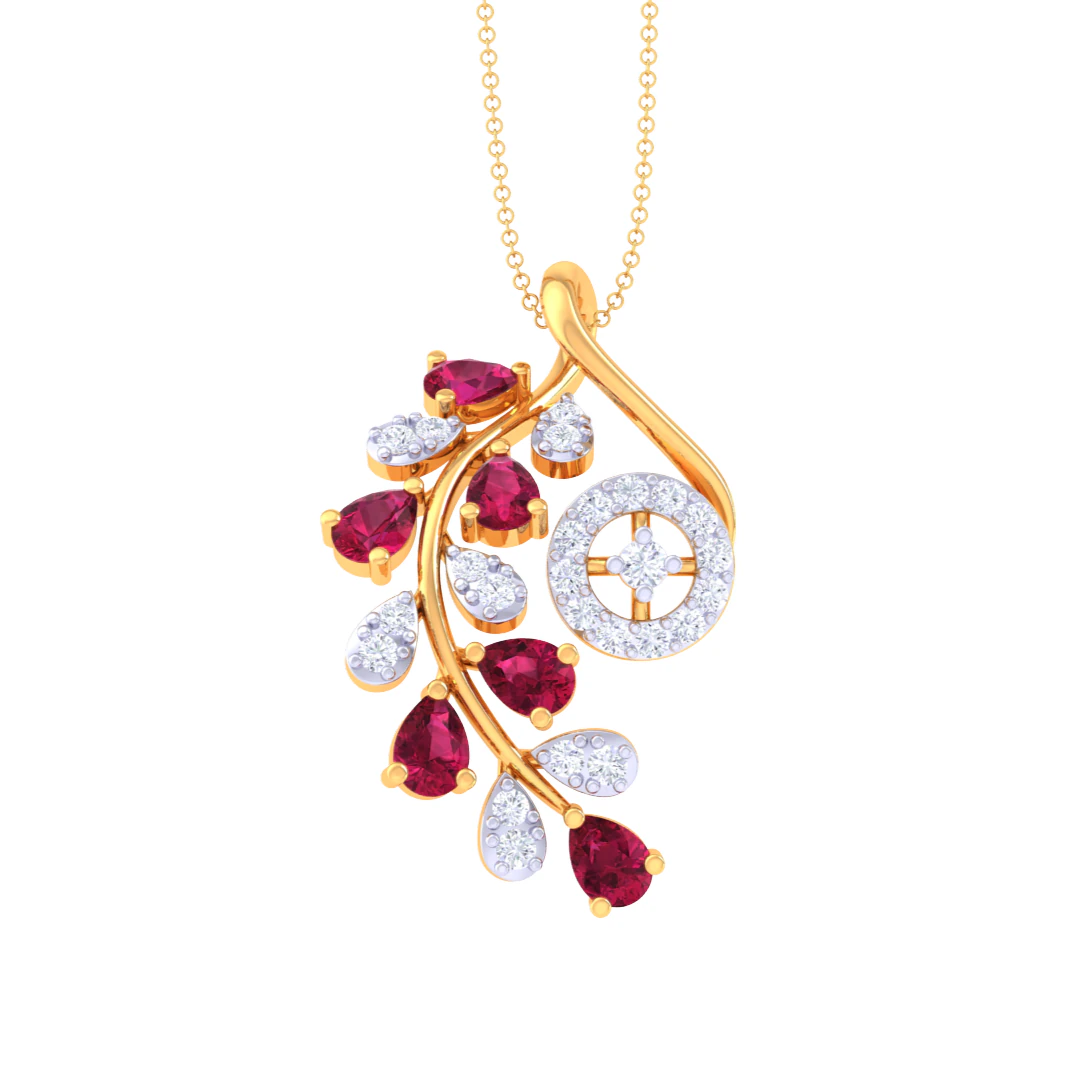 3D Printable Cad jewelry design of Lady diamond Pendant 3D Model .c4d .max .obj .3ds .fbx .stl .blend 