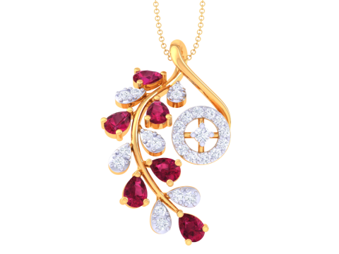 3D Printable Cad jewelry design of Lady diamond Pendant 3D Модель