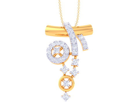 3D Printable Cad jewelry design of Lady diamond Pendant 3D Модель
