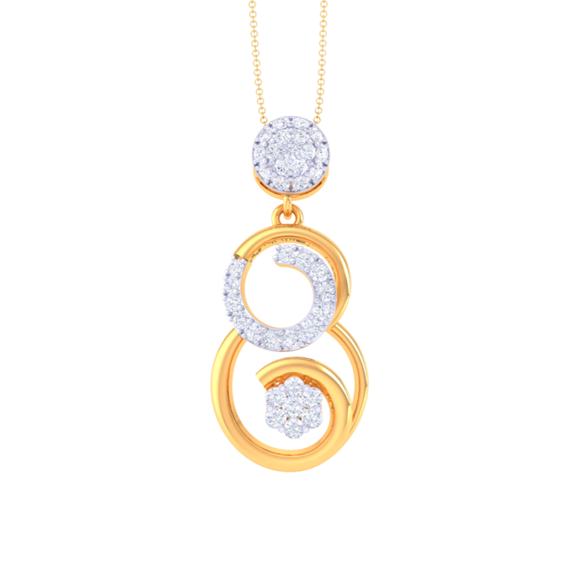 3D Printable Cad jewelry design of Lady diamond Pendant 3D 모델 .c4d .max .obj .3ds .fbx .stl .blend
