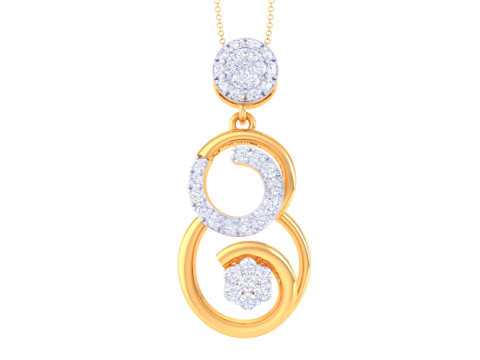 3D Printable Cad jewelry design of Lady diamond Pendant 3D Модель