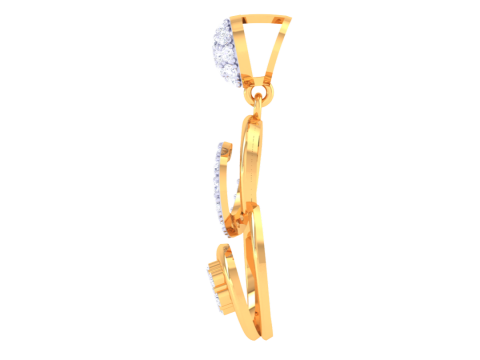 3D Printable Cad jewelry design of Lady diamond Pendant 3D 모델