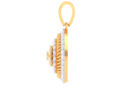 3D Printable Cad jewelry design of Lady diamond Pendant Modèle 3D