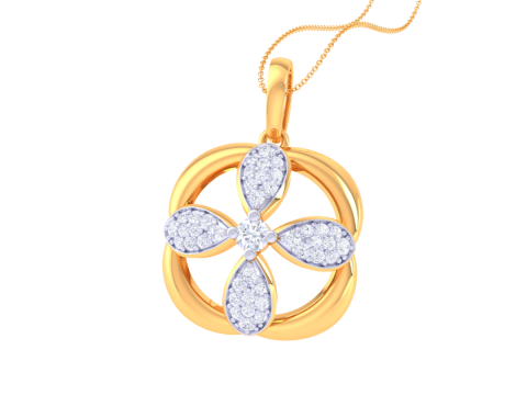 3D Printable Cad jewelry design of Lady diamond Pendant 3D Model