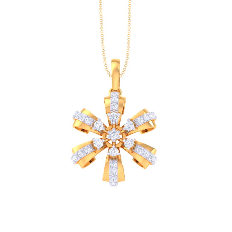 3D Printable Cad jewelry design of Lady diamond Pendant 3D Модель .c4d .max .obj .3ds .fbx .stl .blend