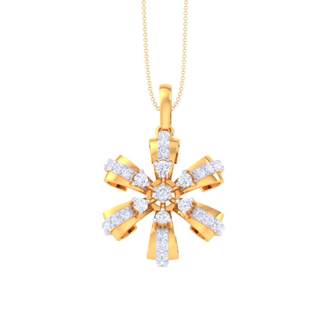 3D Printable Cad jewelry design of Lady diamond Pendant 3D Model .c4d .max .obj .3ds .fbx .stl .blend 