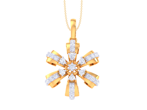 3D Printable Cad jewelry design of Lady diamond Pendant 3D Модель
