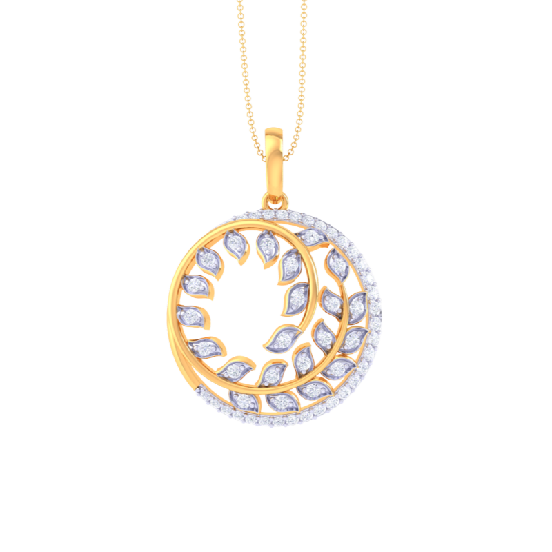 3D Printable Cad jewelry design of Lady diamond Pendant 3D Model .c4d .max .obj .3ds .fbx .stl .blend