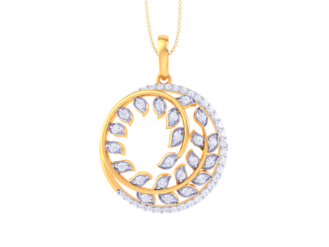3D Printable Cad jewelry design of Lady diamond Pendant 3D मॉडल
