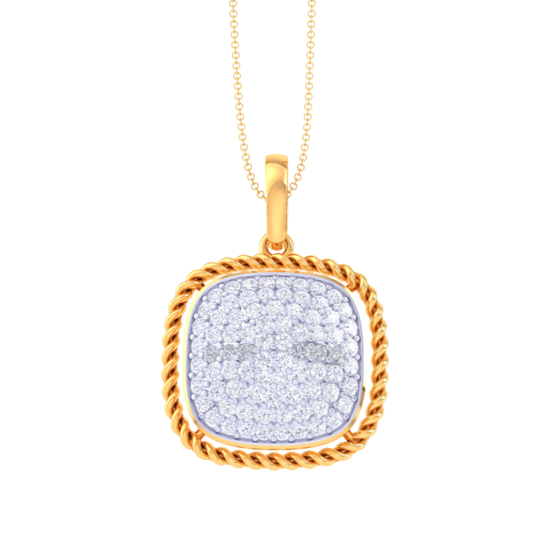 3D Printable Cad jewelry design of Lady diamond Pendant 3D Модель .c4d .max .obj .3ds .fbx .stl .blend 