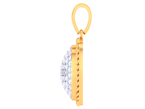 3D Printable Cad jewelry design of Lady diamond Pendant 3D Модель