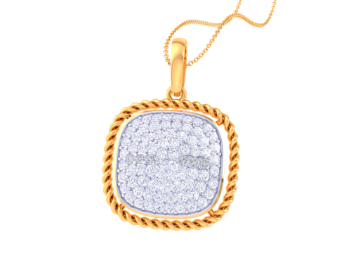 3D Printable Cad jewelry design of Lady diamond Pendant 3D Модель