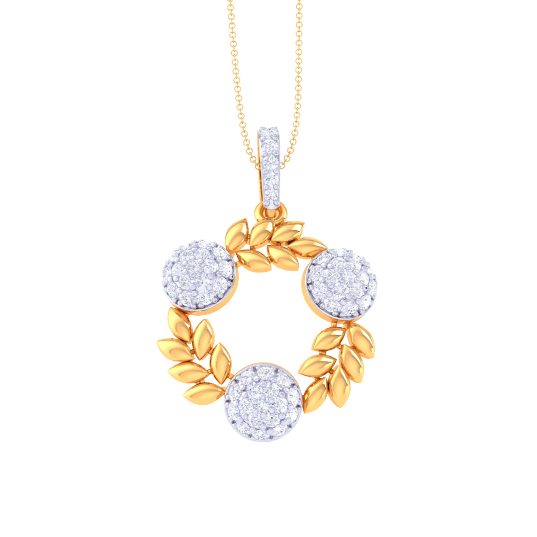 3D Printable Cad jewelry design of Lady diamond Pendant 3D Model .c4d .max .obj .3ds .fbx .stl .blend 