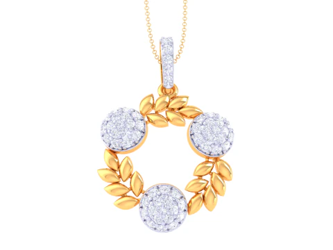 女士钻石吊坠的 3D 可打印 Cad 珠宝设计 3D 模型