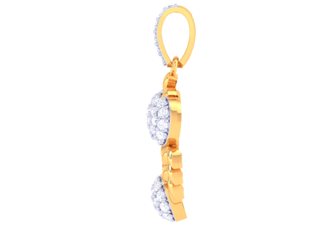 3D Printable Cad jewelry design of Lady diamond Pendant 3D 模型