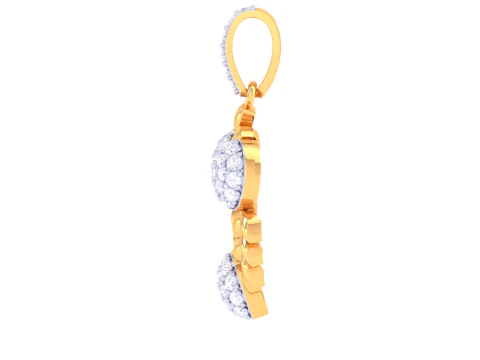 3D Printable Cad jewelry design of Lady diamond Pendant 3D Model
